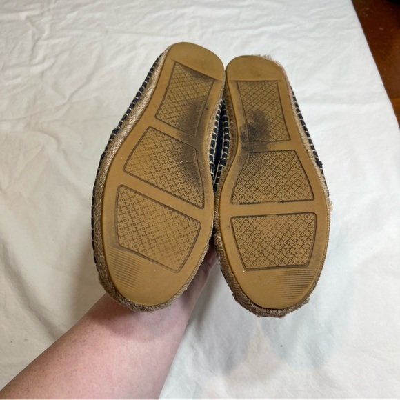 Tory Burch Weston navy blue and black slip on espadrille flats size 9.5 - Picture 3 of 7